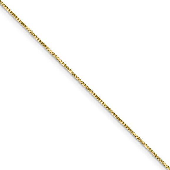 0.8mm 10k Yellow Gold Solid Spiga Chain Necklace, 20 Inch - Picture 1 of 8